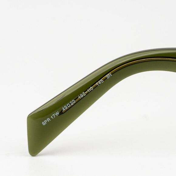 NEW Prada PR17WS 19Z1I0 Transparent Bottle Green Rectangle Unisex Sunglasses - Picture 12 of 13